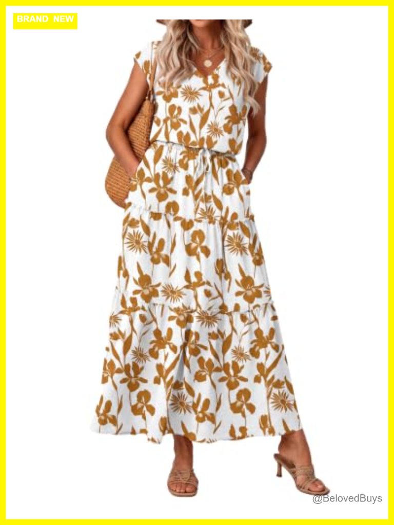 2 Piece Skirt Set Flowy Maxi Skirt Matching Sets V Neck Top